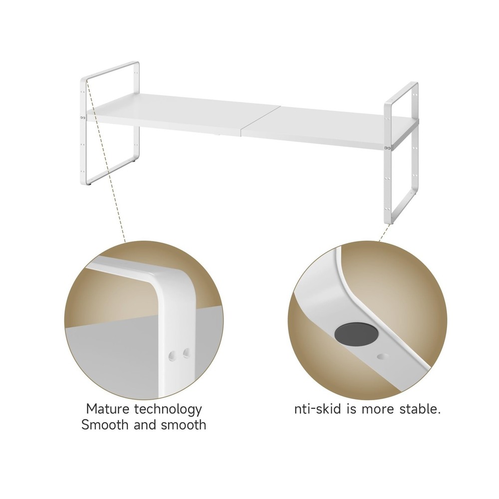 16.5~27.1" Expandable Shelf Organizer, 1Pack 10.2" Wide Stackable C... Fast Ship