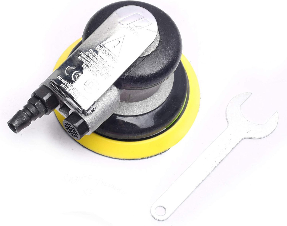 5'' Pneumatic Random Orbital Palm Sander with Speed Control for Professionals