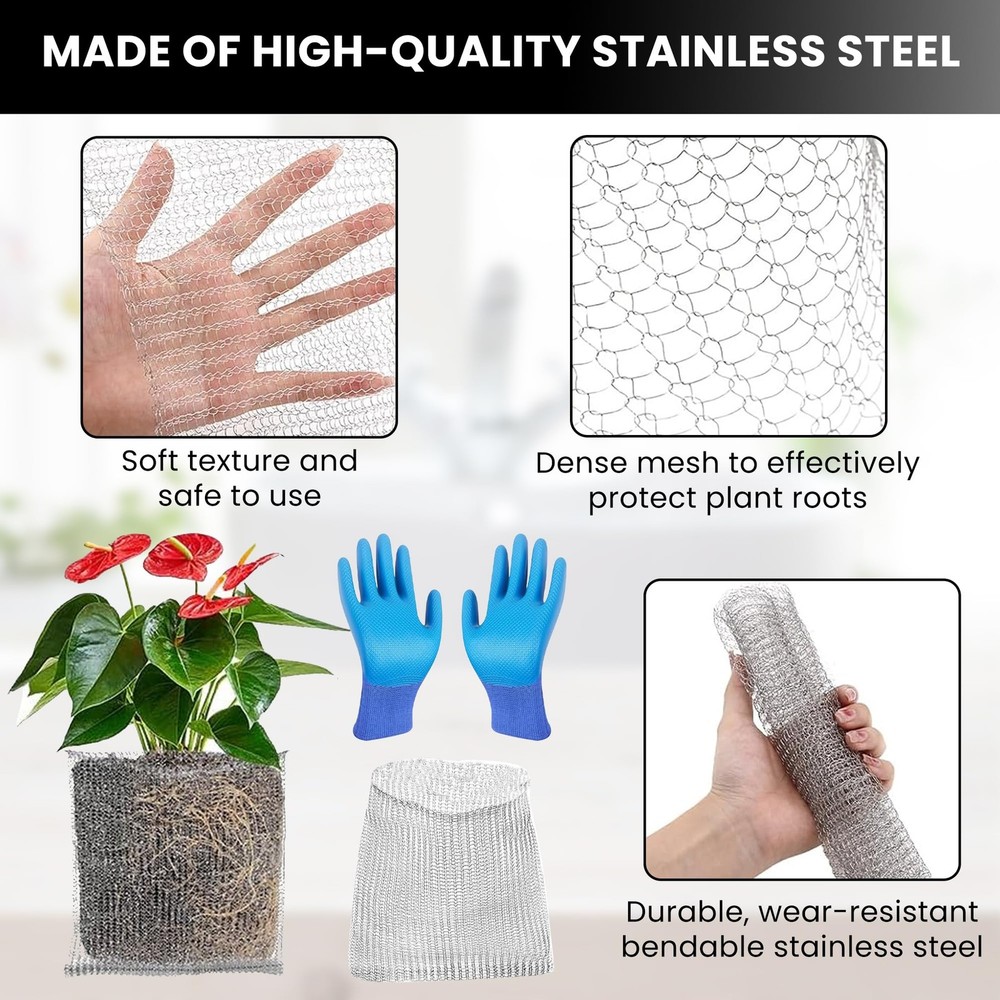 Gopher Baskets for Plants – 5 Gallon Root Guard Mesh Cages (10-Pack) | Rustpr...