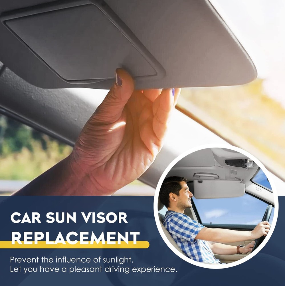 Left Driver Side Sun Visor Without Light Fit for Side, Gray