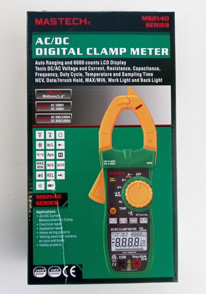 Mastech MS2140B AC/DC Digital Clamp Meter