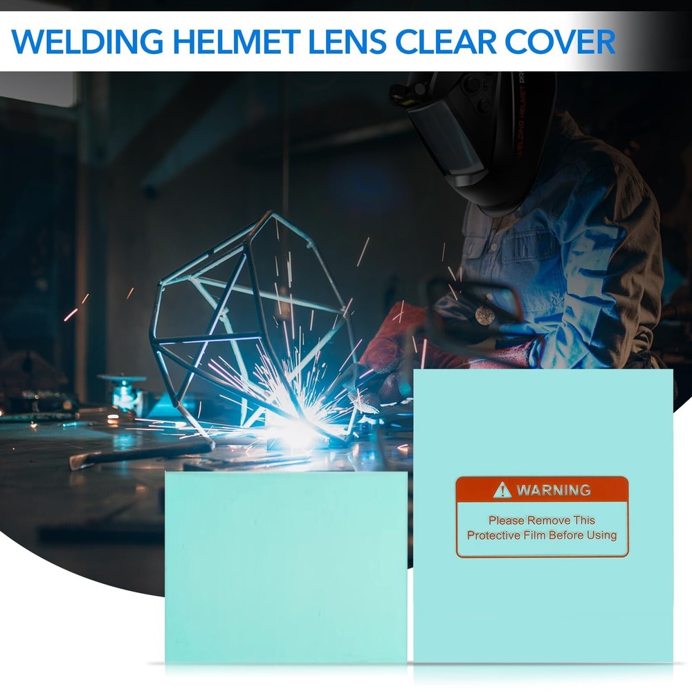 TRQWH 10 PCS Welding Helmet Lens Covers 6 Outer 4 Inner Replaceable Set