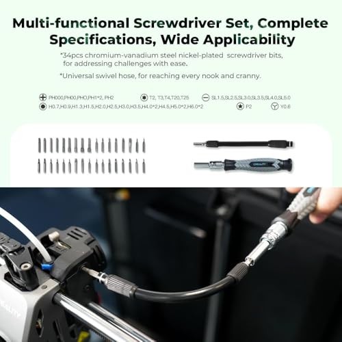 3D Printer Tools Kit, 74 Pcs in 1 3D Printing Tool Wrap Kit