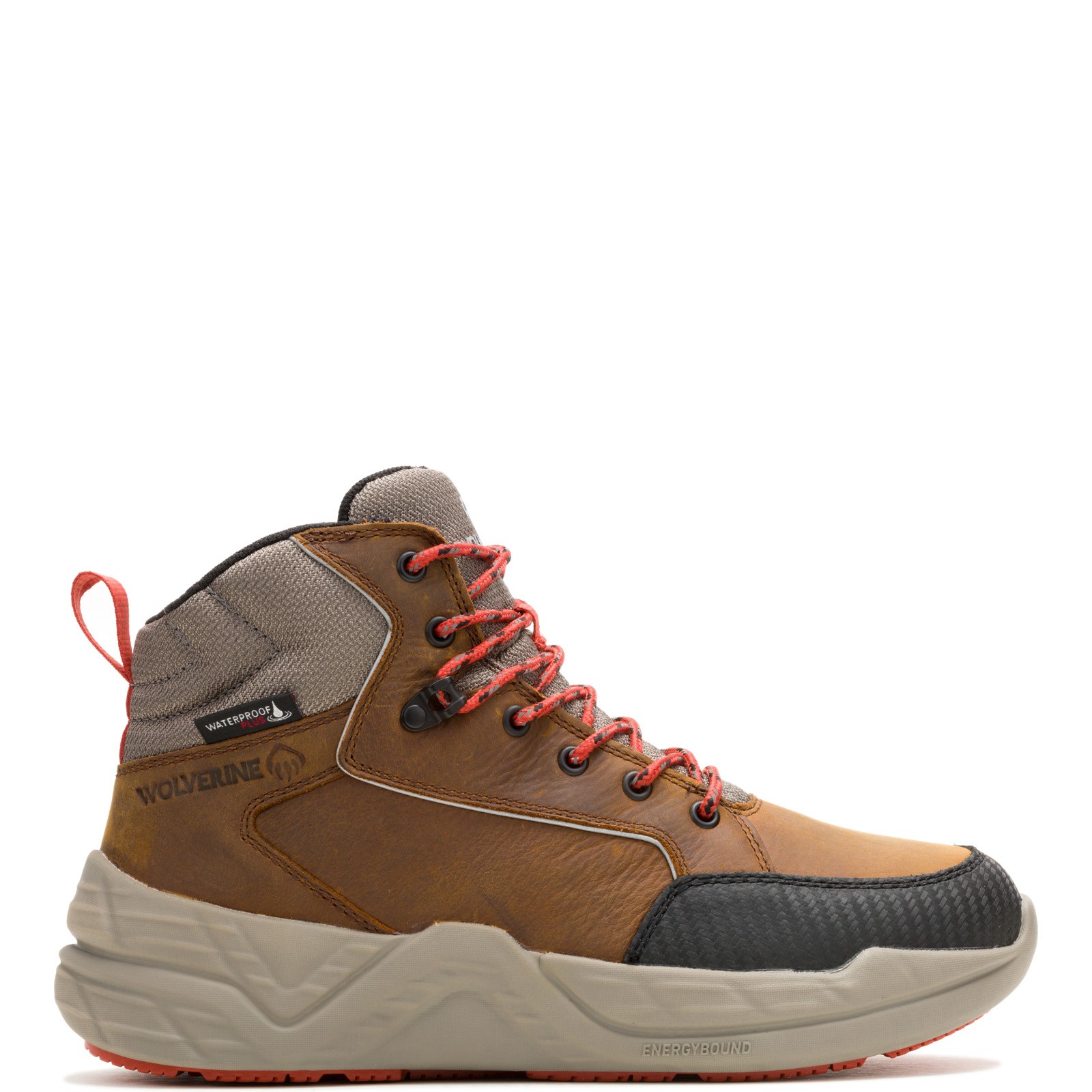 Wolverine Proshift LX EnergyBound Waterproof Mid Sudan Mens Brown Work Boots