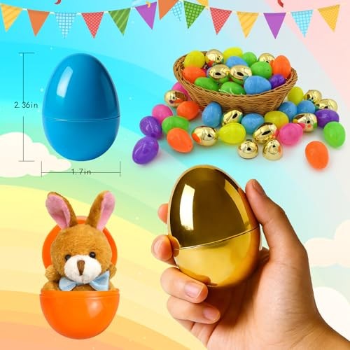 288 Easter Eggs, 2.36" Assorted Bright Colors Plastic Easter Eggs 300 Pack