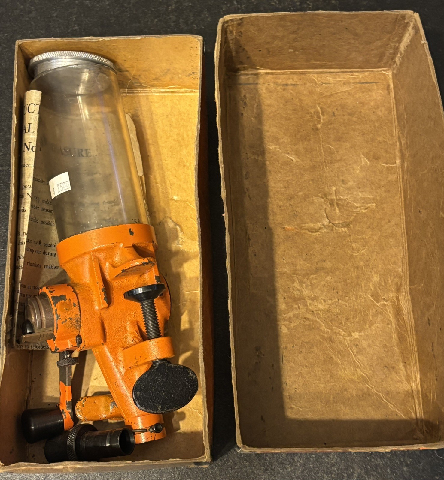 Vintage LYMAN No. 55 Ideal Powder Measure in original box w/instructions