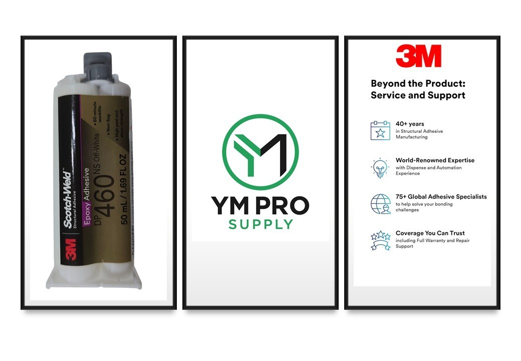 3M Scotch-Weld Epoxy Adhesive DP460NS, Off-White, 50 mL Duo-Pak