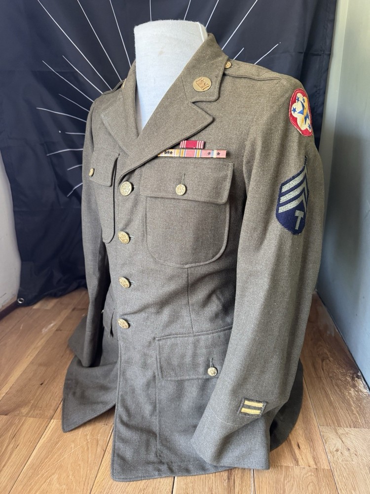 U.S. Army WW2 4025th Signals 4 Pocket A Class Jacket 37R