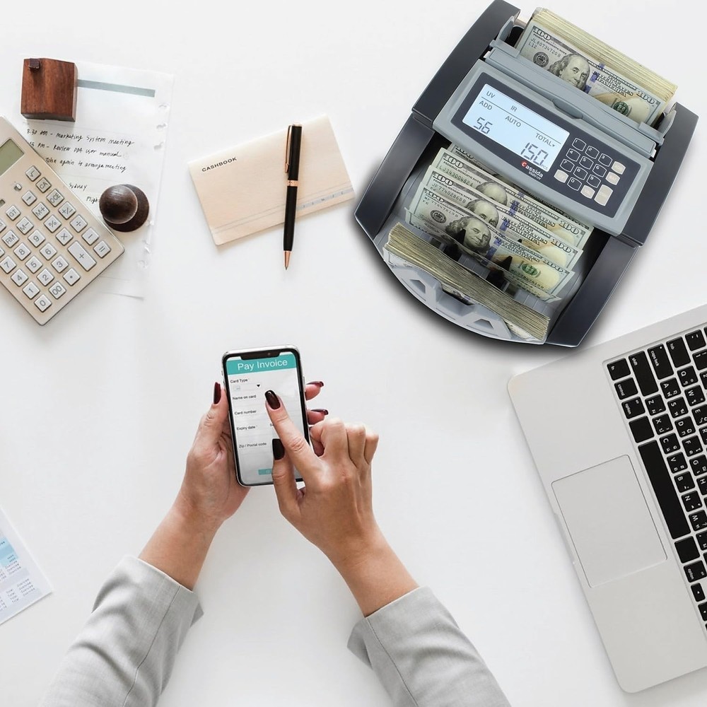 Efficient 5520 UV Money Counting Machine with Large LCD & Multi-Mode Operation