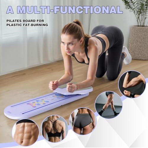 Pilates Reformer Multi-Function Pilates Board with Timer Counter，Portable