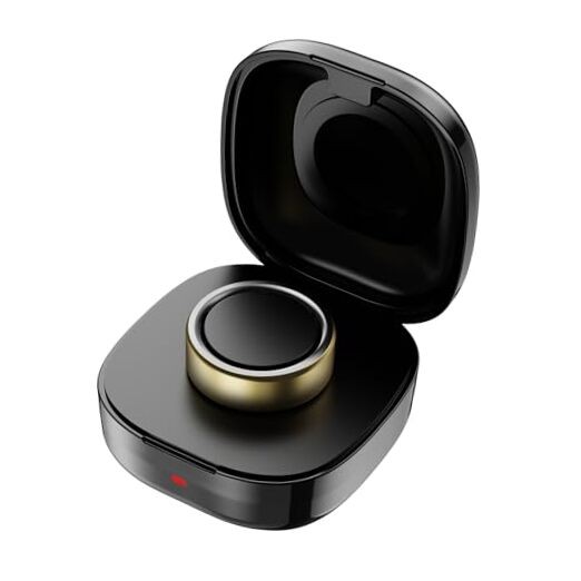 600mAh Wireless Charging Case Compatible with Oura Ring Gen4 Size 14 Black