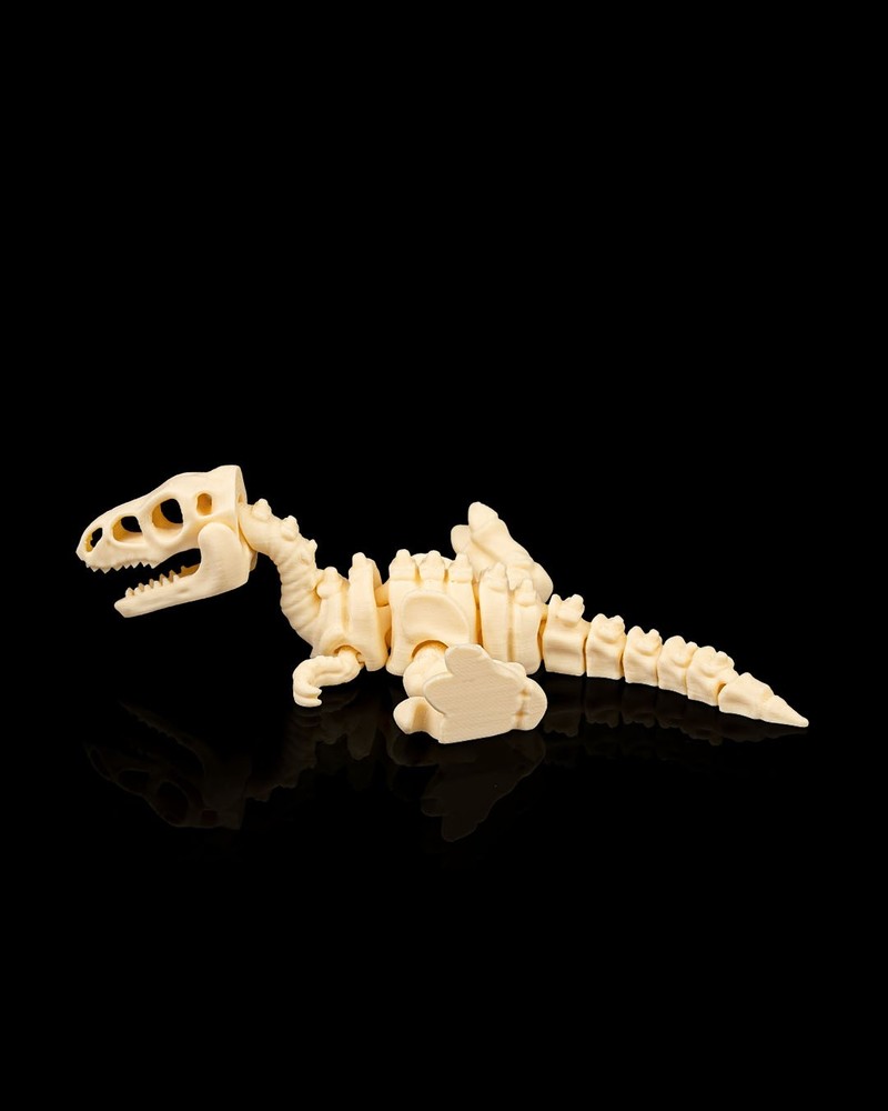 Articulated Velociraptor Skeleton – 3D Printed Poseable Dinosaur Figure