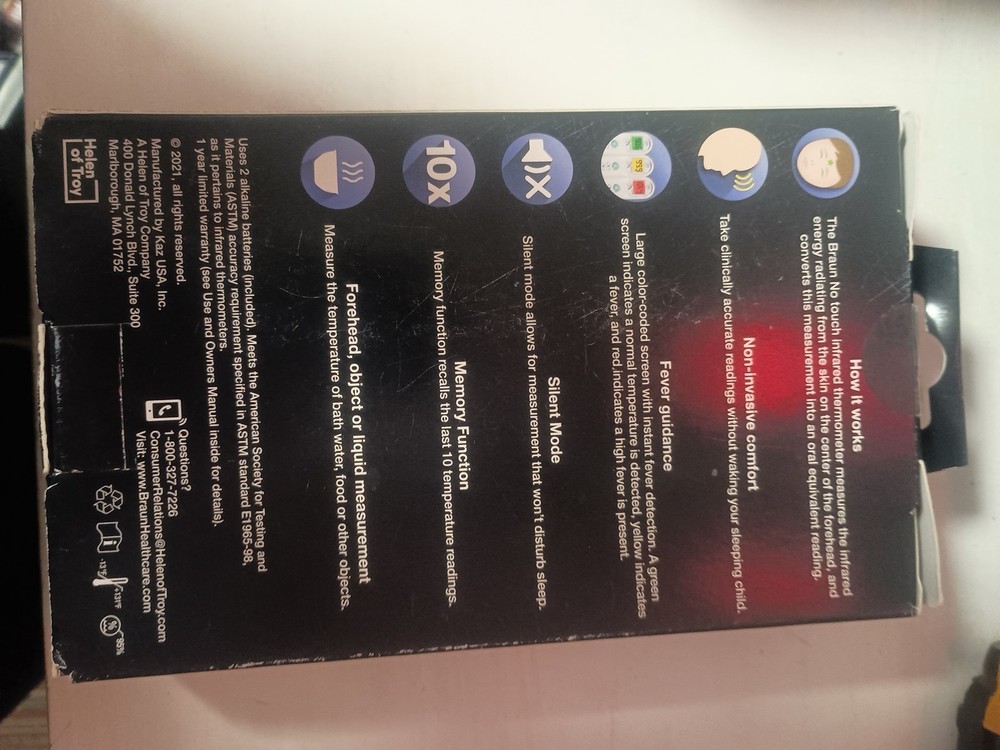 Braun No Touch 3-in-1 Thermometer