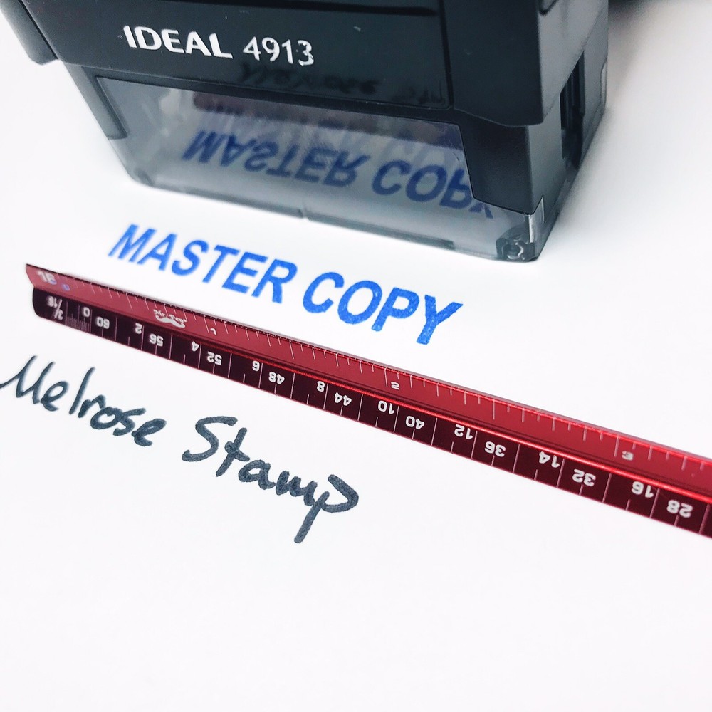 Master Copy Rubber Stamp Blue Ink Self Inking Ideal 4913
