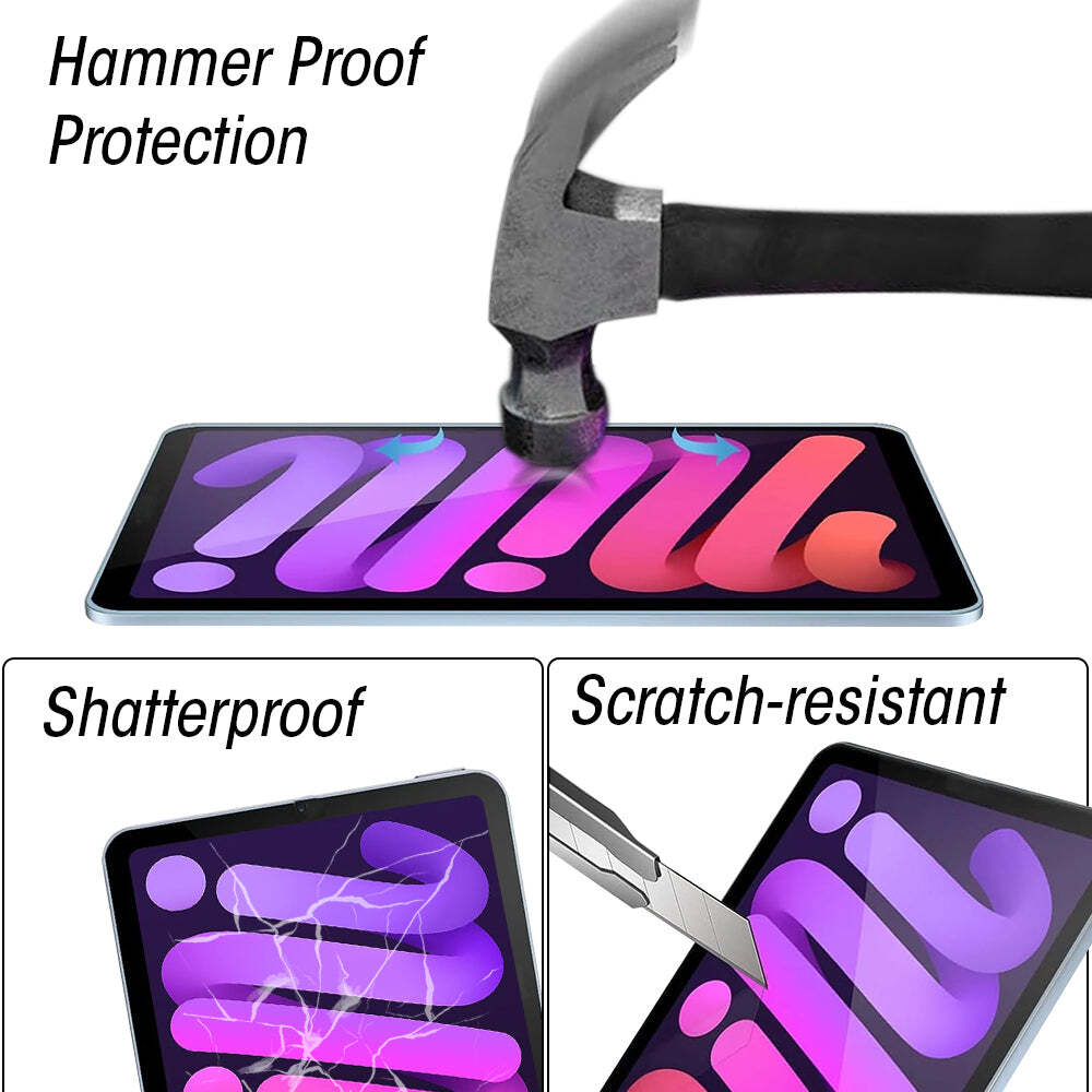 For iPad Pro 5th Gen 11" AMZER ShatterProof Screen Protector Drop/ShockProof