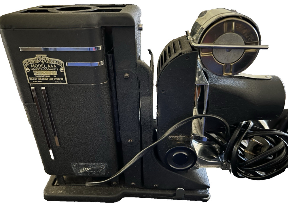 Vintage SVE Slide Projector Model AAA w/Case & Slide Changer Untested