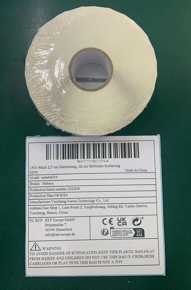 1500 PCS White Round Color Coding Circle Dots Inventory Stickers 1,
