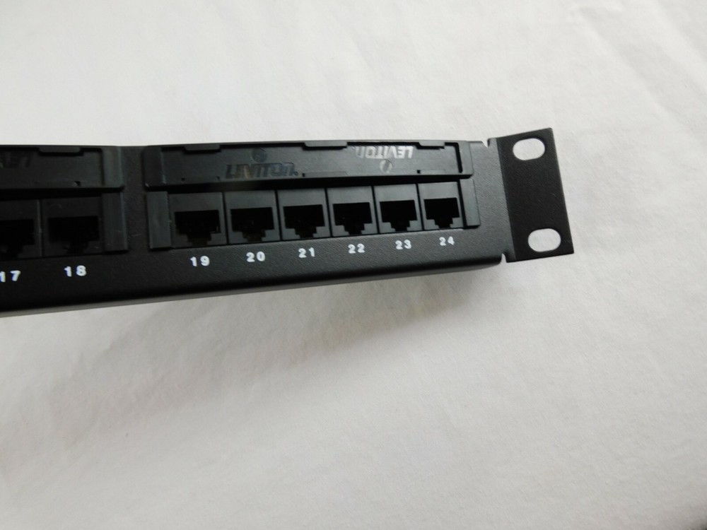 Cat5e Angled patch Panel 5G597-U24 24-Port Leviton Patch Panel Cat5e 110 Angled