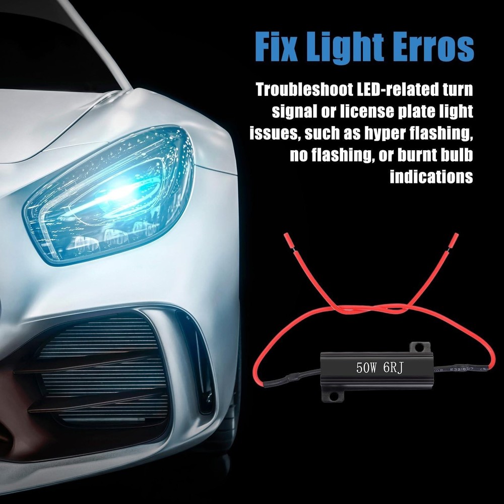 20pcs Load Resistor 50w 6rj LED Decoder Fix Error Code Hyper Flash Turn Signal