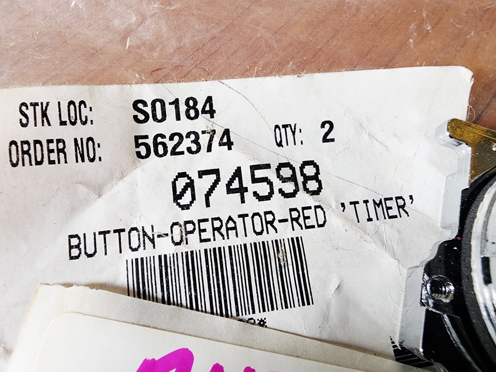 Taylor Freezers 074598 Operator Timer Button