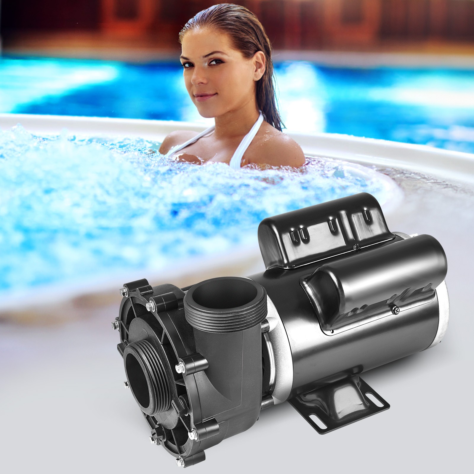 VEVOR 2 Speed SPA Pump 48-Frame Hot Tub Pump 1.5 HP/150 GPM or 0.46 HP/70 GPM