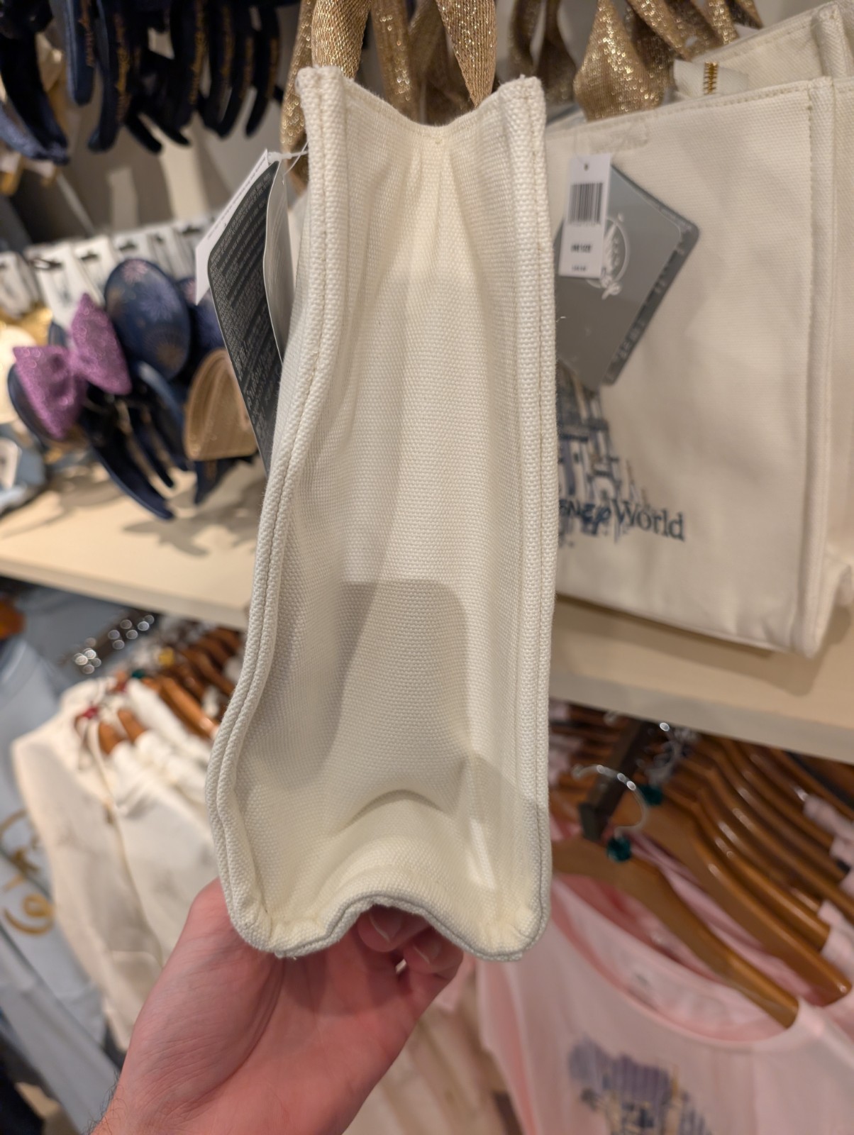 NEW WDW Disney Parks 2026 Cinderella Castle Canvas Purse Tote Shoulder Bag