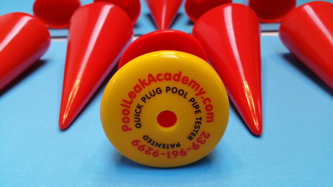 Swimming Pool Leak Detection: 6 dye testing cones- quick plug pool pipe testers