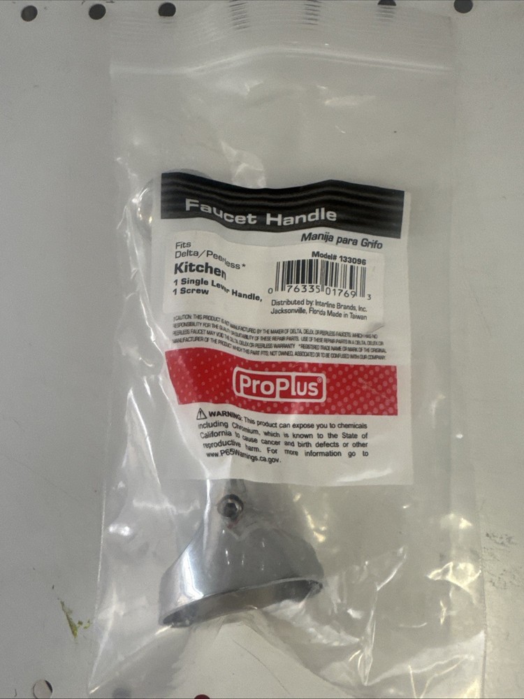 HANDLE for DELTA, PEERLESS and PREMIER SINGLE LEVER KITCHEN FAUCETS
