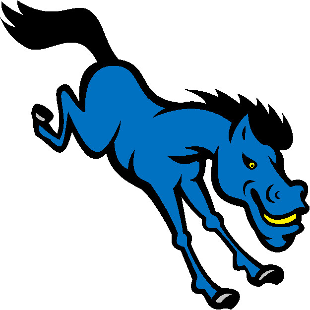 30 Custom Blue Bronco Personalized Address Labels