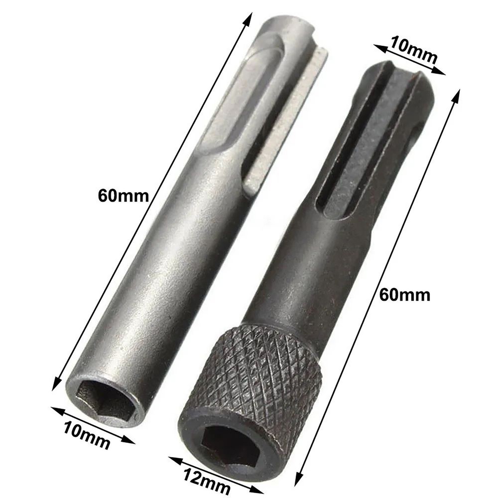 5pcs SDS Plus 1/4 Hex Socket Driver Hammer Drill Bit Adaptor Accessories Kit