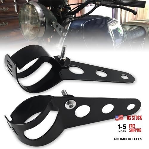 Universal Motorcycle Headlight Mounting Bracket Clamps Fork Ears 35-43mm