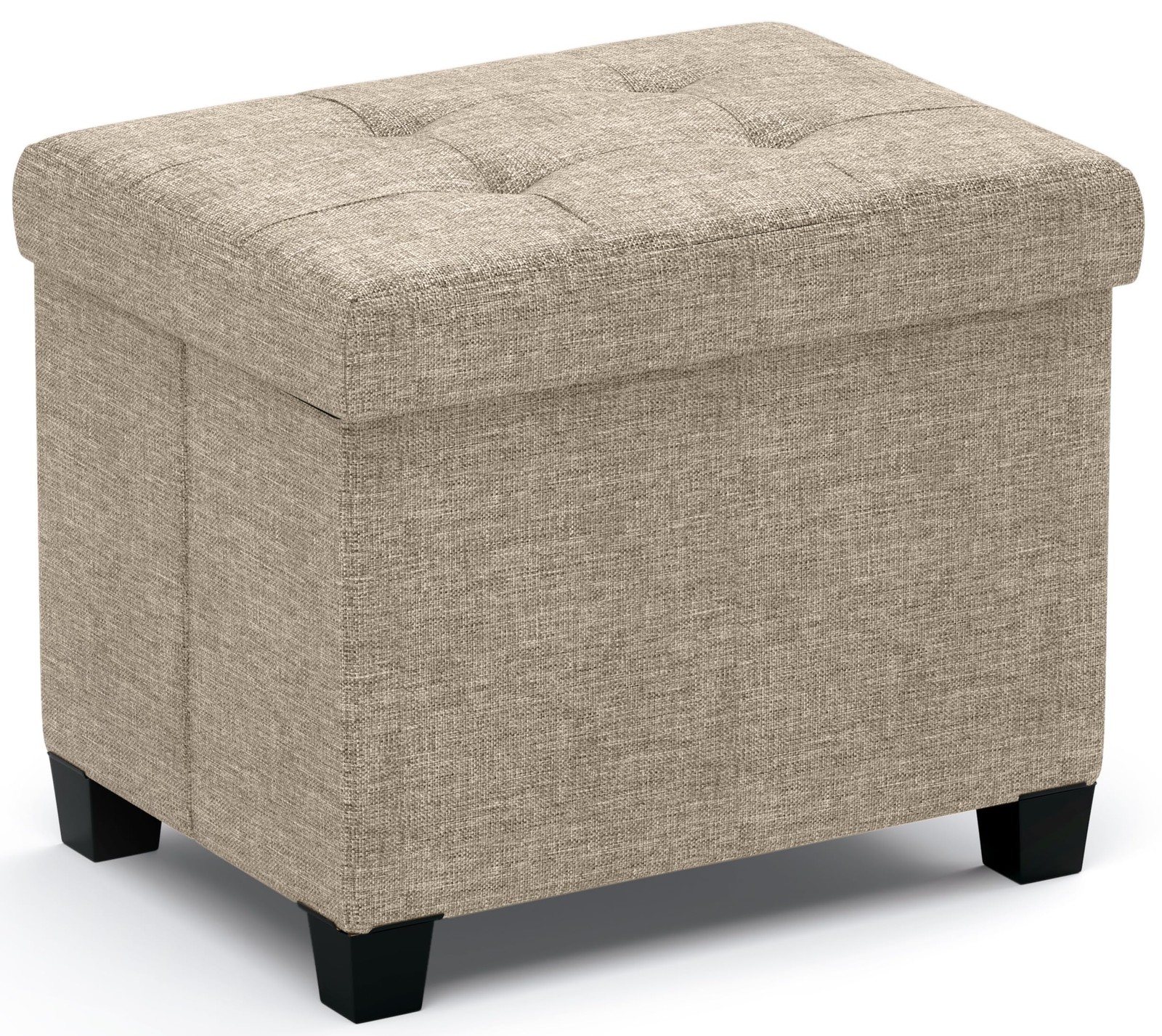 Storage Ottoman Small Rectangle Ottoman with Legs, Foot Rest Stool Seat, Load...