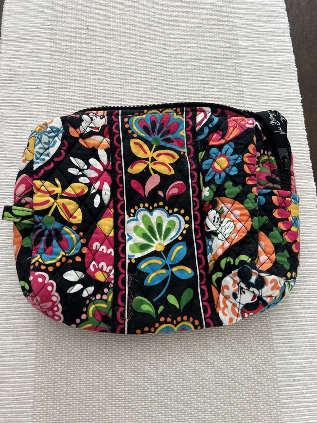 Disney Parks Vera Bradley Midnight W/Mickey Set Of 3 Makeup Bag/wallet/ID RARE