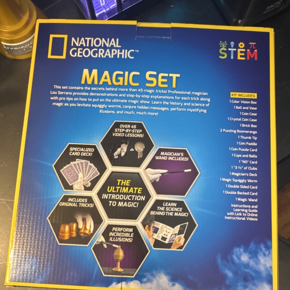 National Geographic Magic Set STEM 45 Tricks with Instructions & Learning Guide