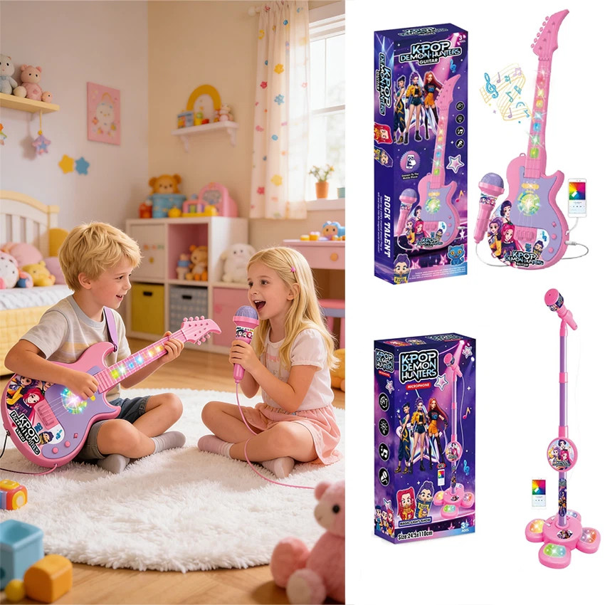 Cosplay KPOP Demon Hunters Music Microphone – Kids Toy Light-Up Singing Gift SP