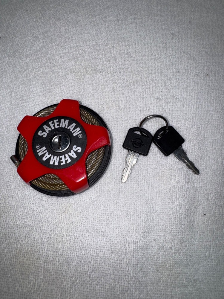 Safeman Roll-up Cable Lock with 2 Keys Bicycle Ski Personal Items Security