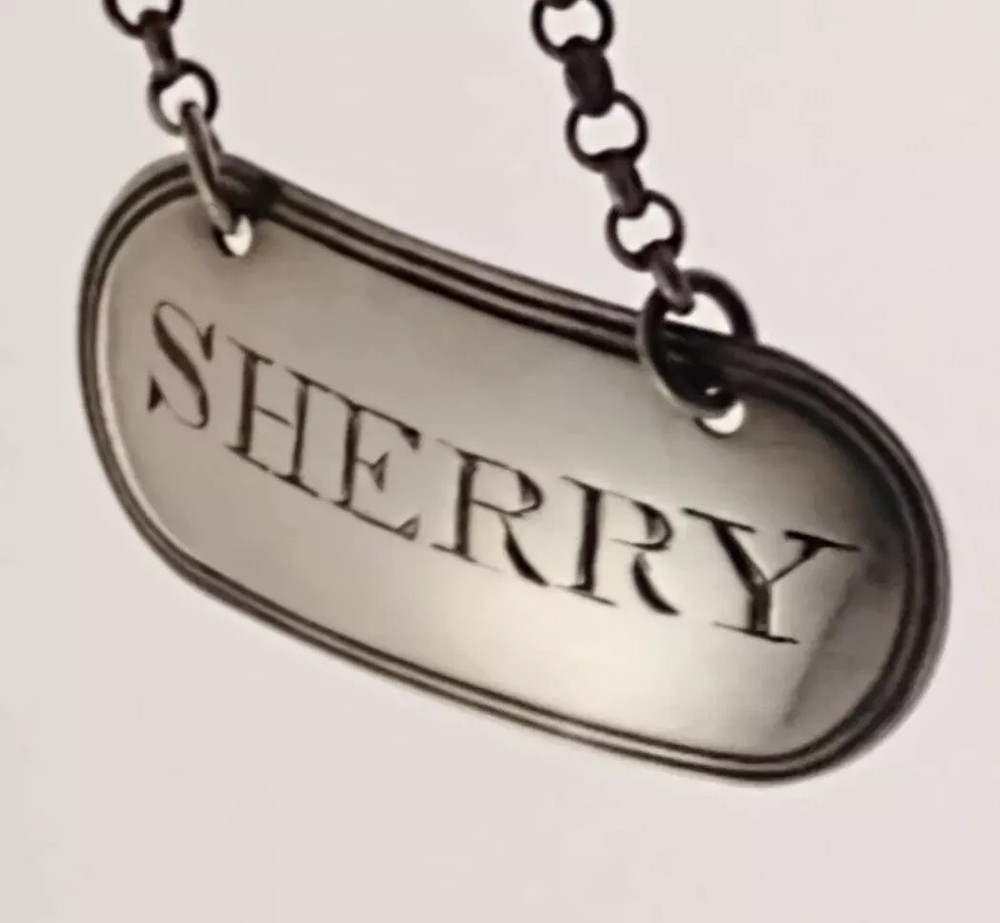 George III Solid Silver Wine Label - London 1818.