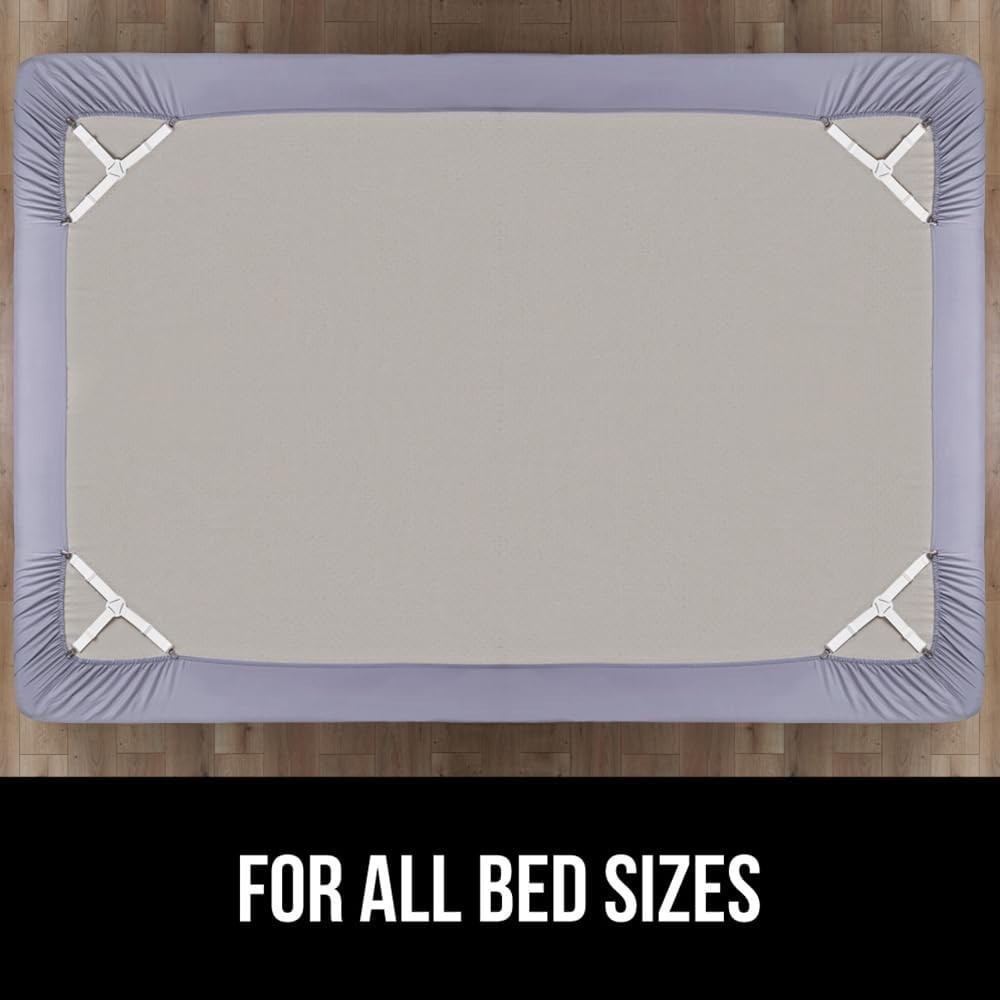 Patent Pending Bed Sheet Holders, Adjustable Elastic Fasteners with Metal Cli...