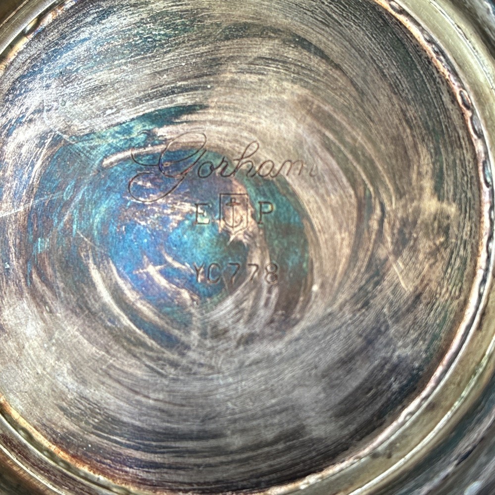 Gorham Silverplate Bowl YC778 Vintage 5” Round Footed Dish E.P.