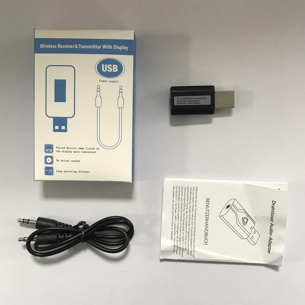 USB Bluetooth 5.0 Transmitter Receiver, 2-in-1 Wireless Audio Adapter, 3.5mm ...