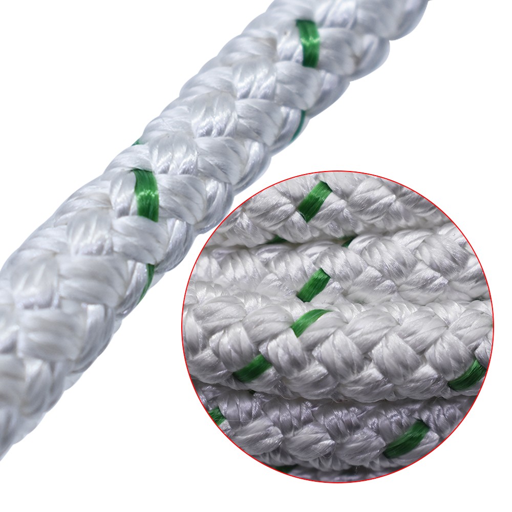 3/8"×200‘ Double Braid Polyester Rope 4800lbs Breaking Strength Strong Pulling
