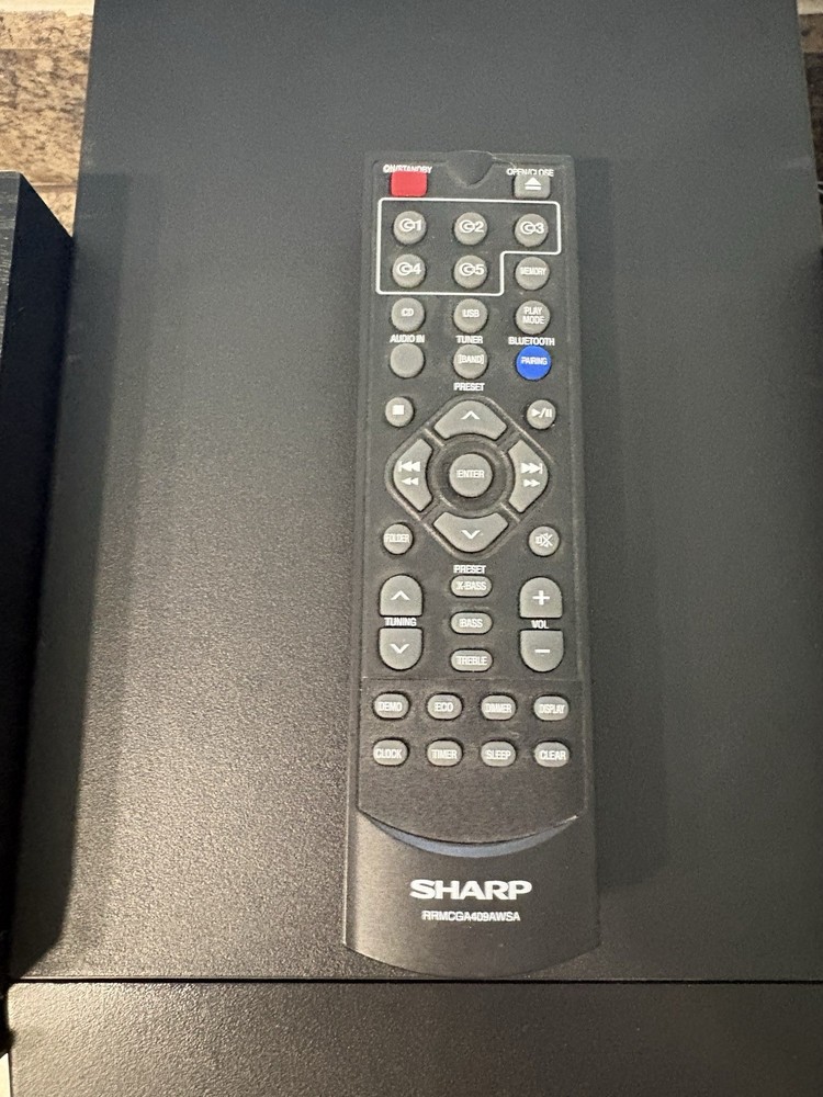 Sharp XL-BH250 Micro Shelf System 5-Disc AM FM + Bluetooth + Remote