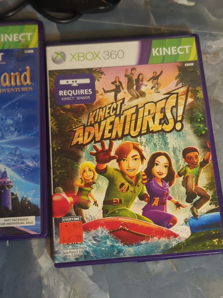 Microsoft Xbox 360 Kinect Sensor + Disneyland & Adventures Game Bundle