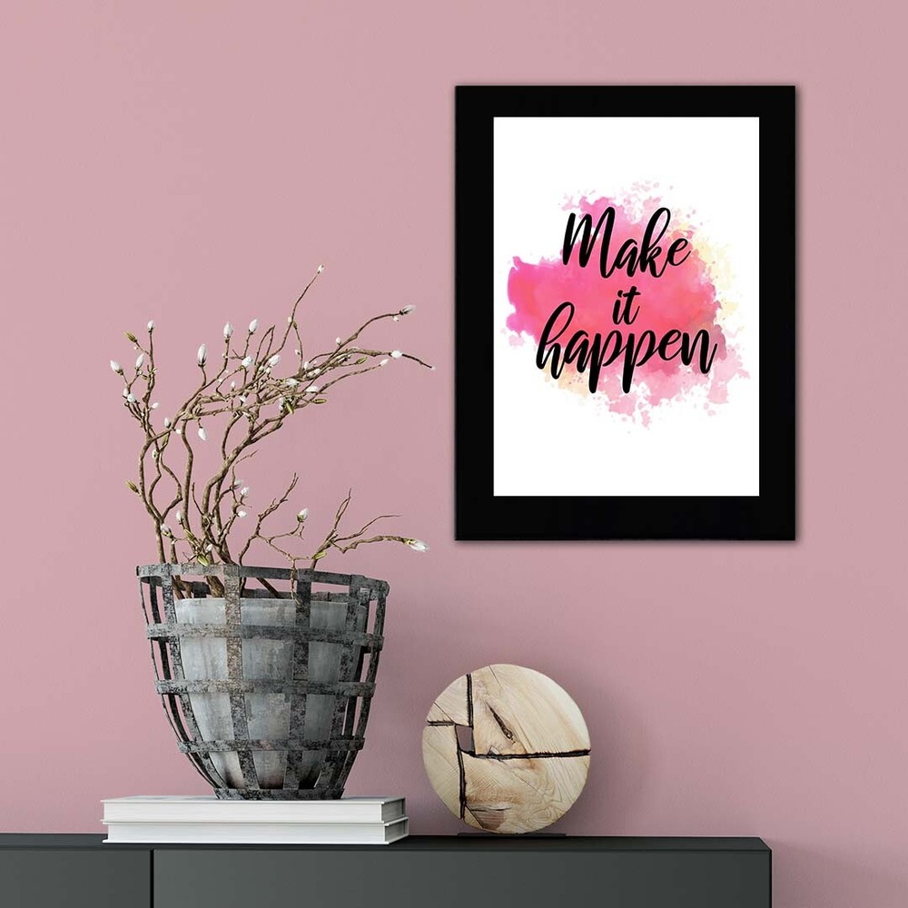 Make It Happen Decorative Wall Plaque (Full Color) | Positive Affirmation