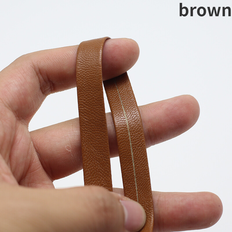 2Meter Retro Flat Rope Solid PU  Leather Cord Strap String Material for DIY New