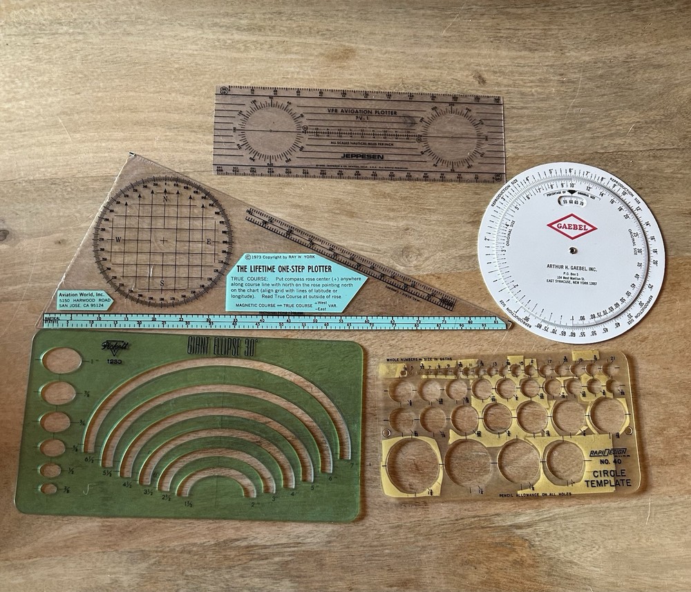 Vintage Calculating Measuring Ruler Set