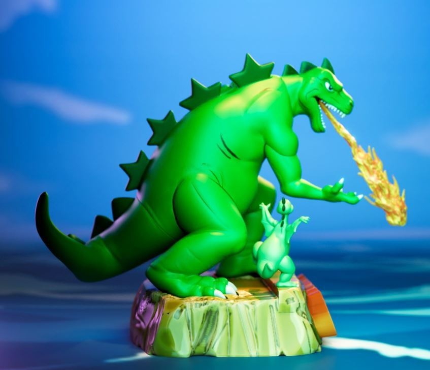 UNPAINTED Godzilla and Godzooky Character Diorama 3d Printed Model Kit UW