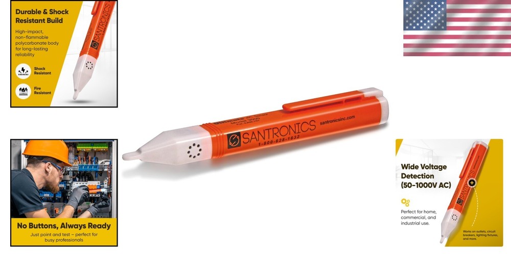 Ultimate AC Sensor: Compact Non-Contact Voltage Detector 50-1000VAC