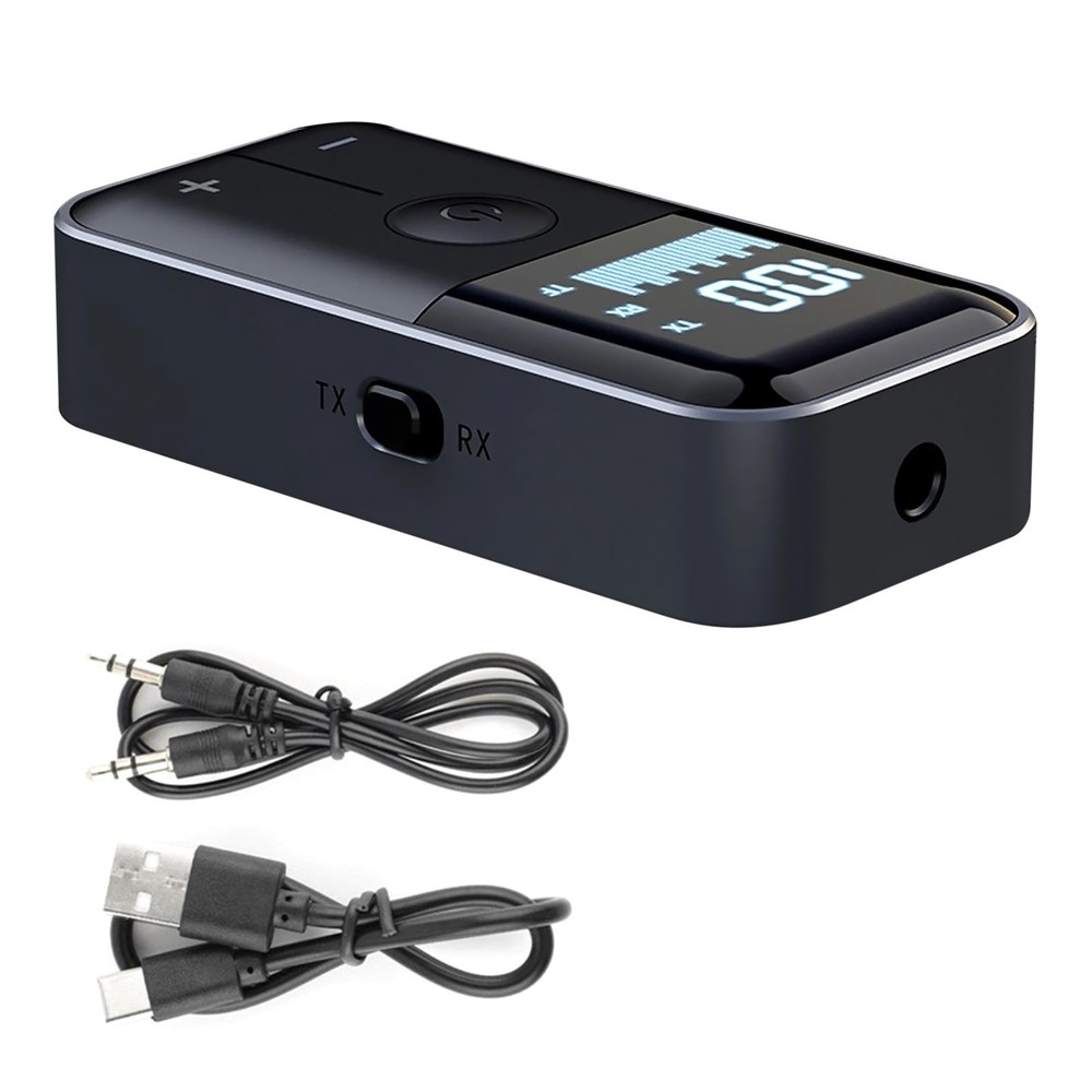 Bluetooth 5.4 Transmitter and Receiver with Hands-Free Calling 3.5mm Adapter
