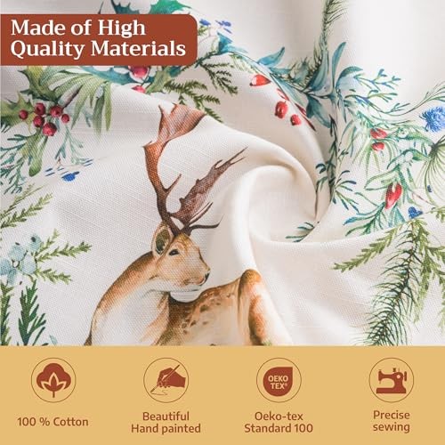 Table Cloth Rectangle Table 100% Cotton 60 x 108 Inches Fall Tablecloth